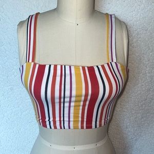Striped crop tank top Size Small Forever 21